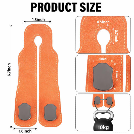 MMonDod 2 PCS Car Headrest Hooks Double Metal Holder Orange 4 Hooks