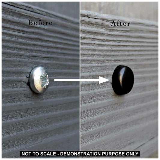 YDKOEDD 200pcs Plastic Hinged Screw Cover Caps Waterproof Black Large