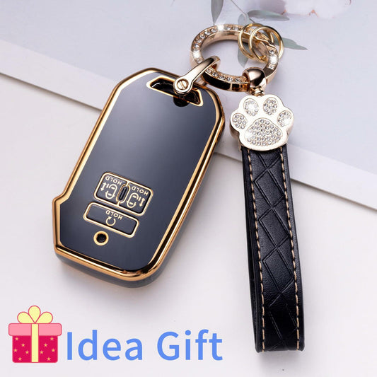 Jiazpai Kia Key Fob Cover Compatible 2021-2023 Carnival 6/7 Buttons Black