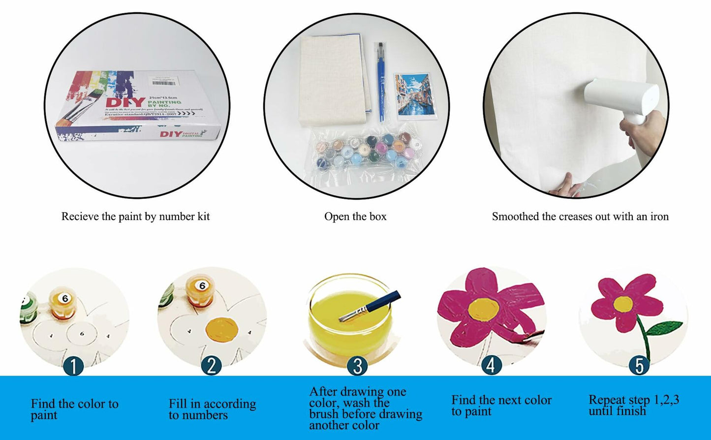 Shinefly Paint by Numbers Kit 16x20 Flower Vase Adults Beginners OPEN BOX