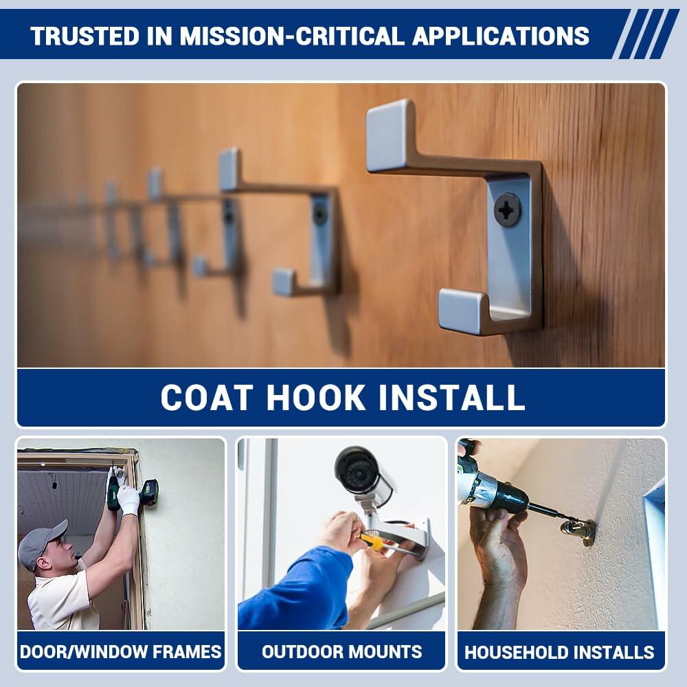 Fayeploo #10x3/4" Flat Head Wood Screws 50pcs Black Oxide Stainless Steel