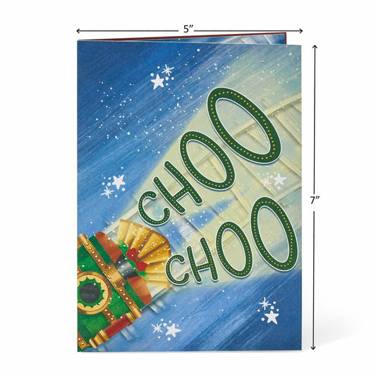 POPWOW Christmas Tree 3D Pop Up Card 5x7 with Envelope & Message Note