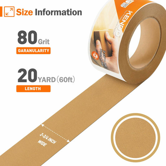 Kendo Premium 220 Grit Longboard Sandpaper 2-3/4" Wide Gold 20 Yard Roll