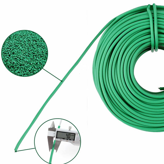 Soft Green Plant Ties 16.5Ft, 4mm Garden Twist Supports Vines & Vegetables