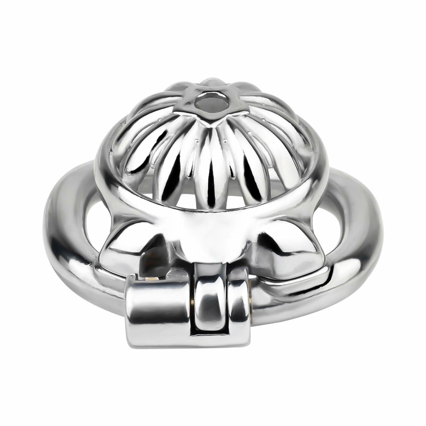 Lelisex Stainless Steel Male Chastity Cage Dark Lock 50mm Ring Adult Toy
