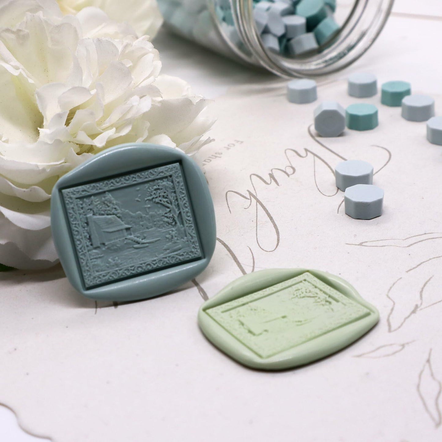 maotouying Wax Seal Stamp Laser Engraved for Envelopes Invitations Gift