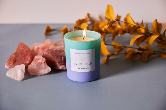Voriluce Intention Scented Candle I AM at Peace Blue Lily 5.3oz Soy Wax