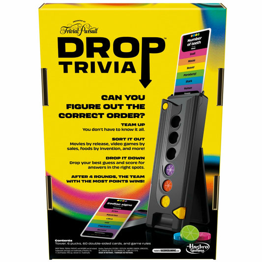 Drop Trivia Game | Electronic Party Game with Voice and Sounds | Ages 13+ | 2 or