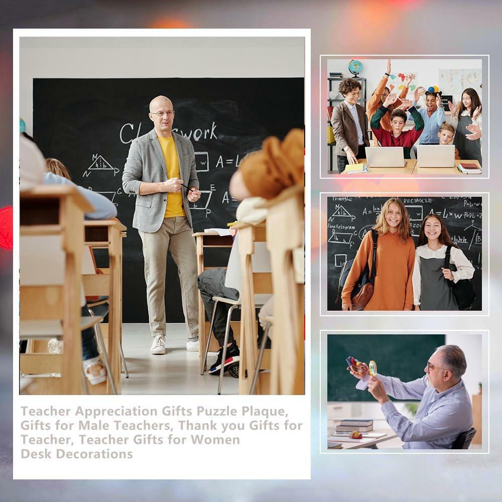 FOKCBOCM Preschool Teacher Appreciation Gift Plaque Silver DX154