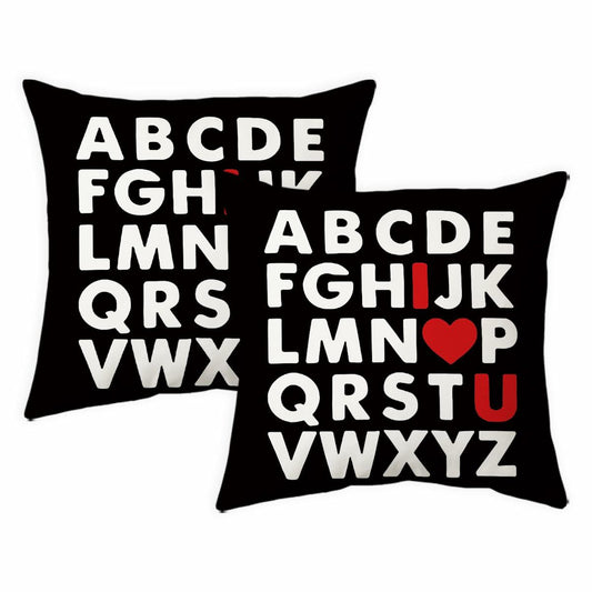 MAZSHTTD Valentines Pillow Covers 18x18 Inch Pink Polyester 2 Pack