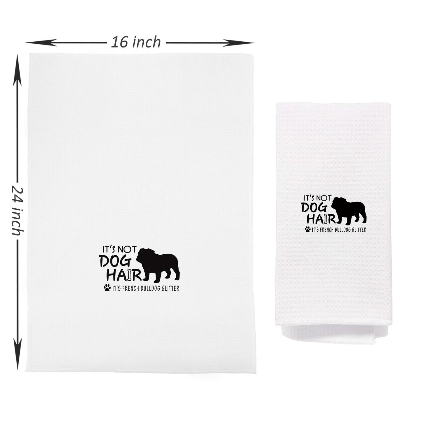 NEGIGA French Bulldog Kitchen Towels 16x24 Set of 4 Frenchie Mom Gifts