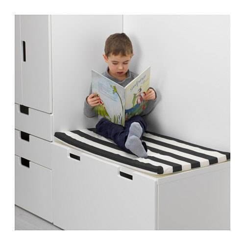 IKEA Bankkamrat, Hemmahos, Stuva Bench Pad Cover Floral Damask IKEA Santa Maria Jewel