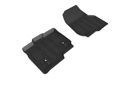 3D MAXpider 15-22 Ford F150 Supercrew Hybrid Insert Kagu 1st Row Floormat for L1FR08304609 - Black SLFR083