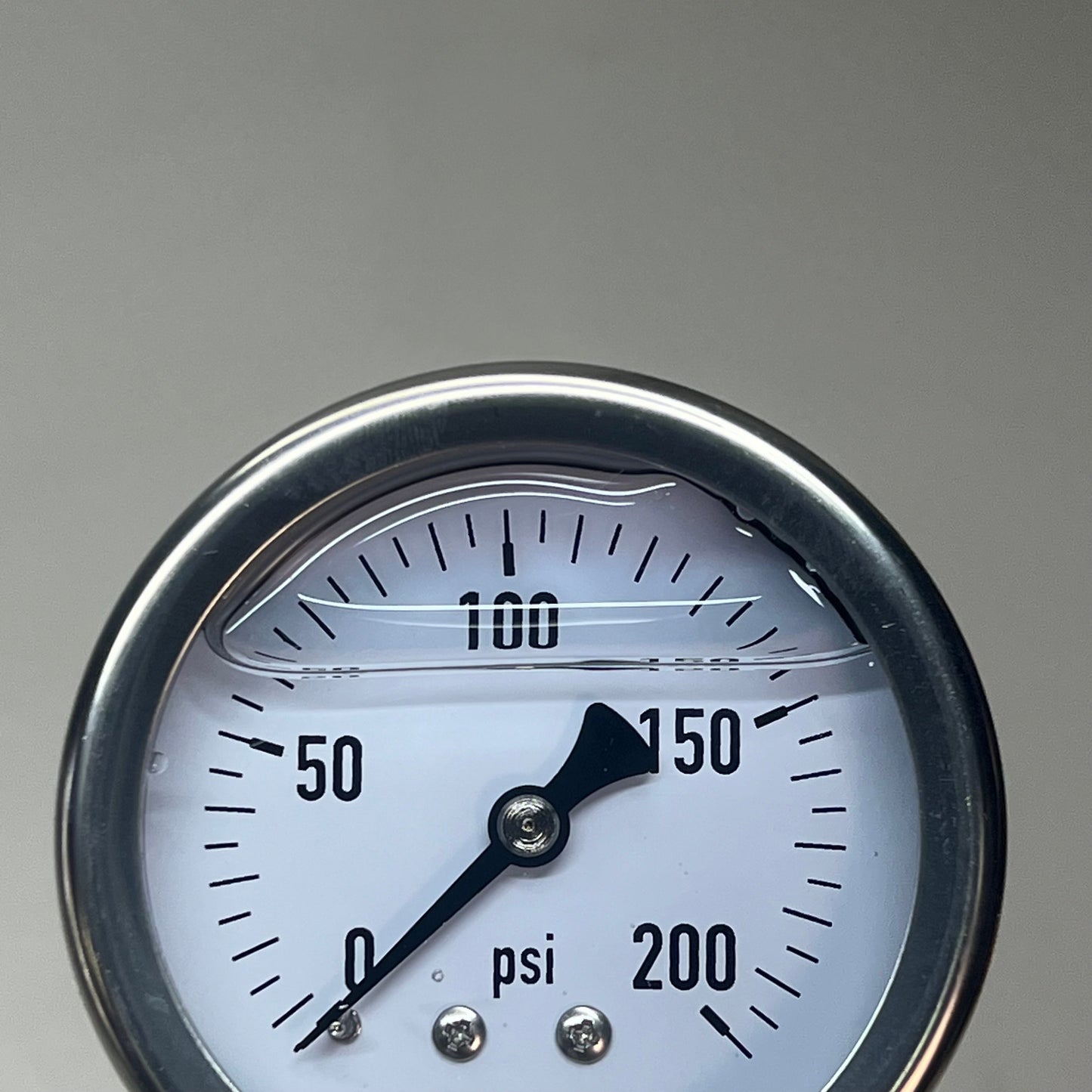 INDUSTRIAL CHOICE Stainless Steel Pressure Gauge 0-200 PSI 2.5" LS-200-2.5-SS-4