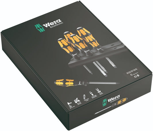 Wera 932/918/6 Kraftform Chiseldriver Screwdriver Set With Rack 05018287001
