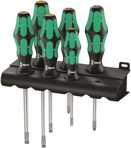 Wera 334/355/6 Kraftform Plus Lasertip Screwdriver Set 6 Piece 05105656001