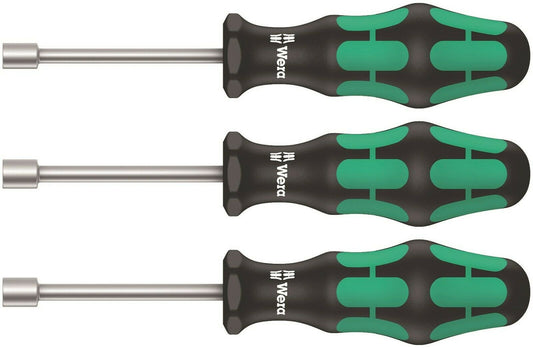 Wera 395 HOLO/3 Kraftform Plus Sanitary Nutdriver Set 3 Piece Metric 05134275001