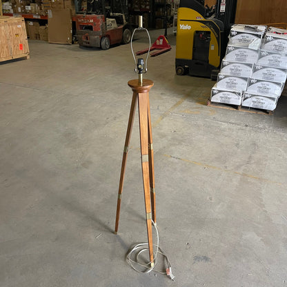 Vintage Wood Easel Lamp 61.5" x 13.5" x 13.5" Wood & Brass