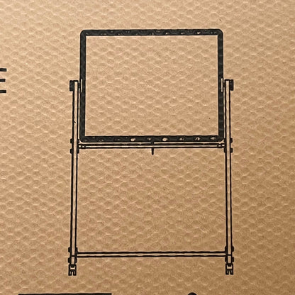 BELNICK (2 Boxes) Mobile Dry Erase Board Sz 50"W x 34"H White