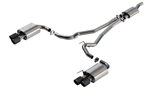 Borla 2024 Ford Mustang 2.3L Ecoboost S-Type Catback Exhaust CF BA w/ Quad Tips - Non-Active 140981CFBA