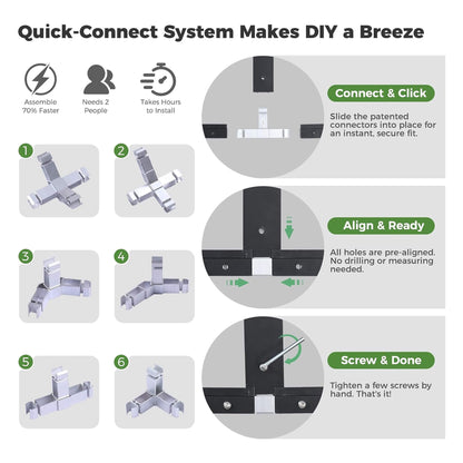[10X32FT] Heavy-Duty Outdoor Aluminum Polycarbonate Greenhouse With Roof Vents And Swing Doors, 4MM (SAK10483)