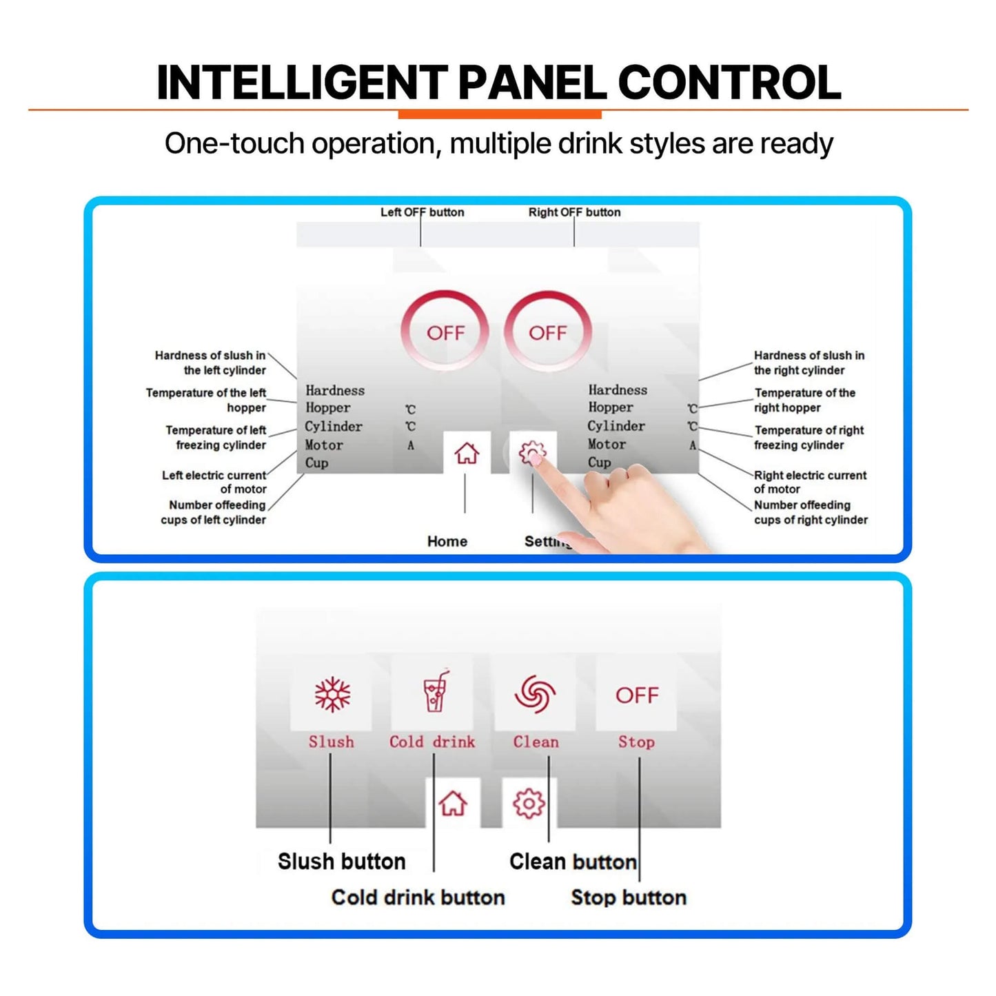 12L Commercial Single Tank Stainless Steel Slushy Machine With Touchscreen (SAK35871)