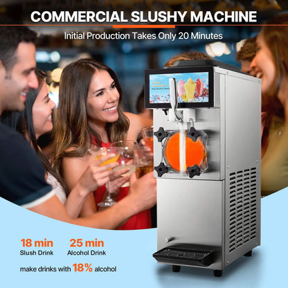 12L Commercial Single Tank Stainless Steel Slushy Machine With Touchscreen (SAK35871)