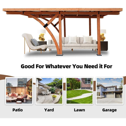 [12X18FT] Alora Premium Heavy-Duty Pine Wood Arc-Shaped Carport With Metal Roof (SAK94716)