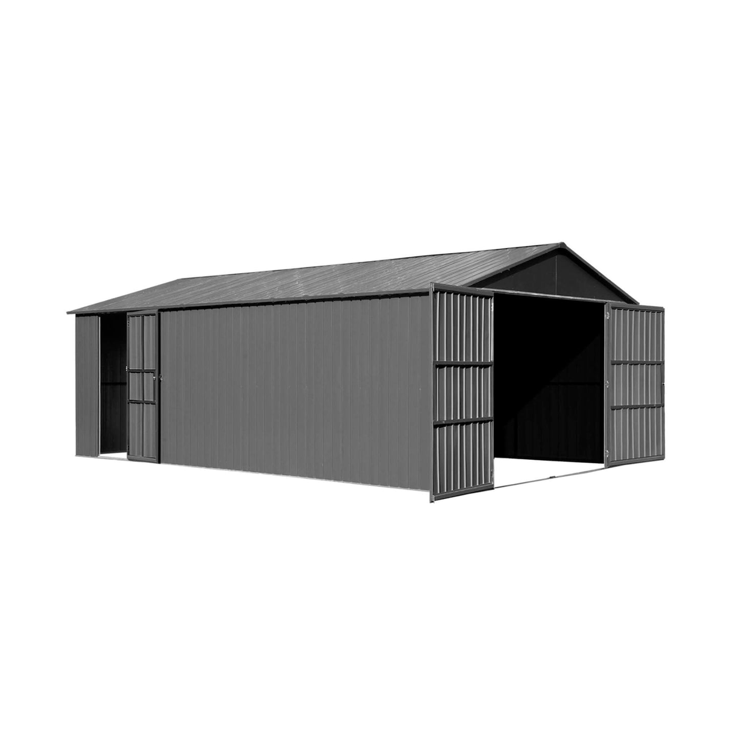 Extra-Large Outdoor Heavy-Duty Metal Garage Shed With Lockable Doors (SAK14093)