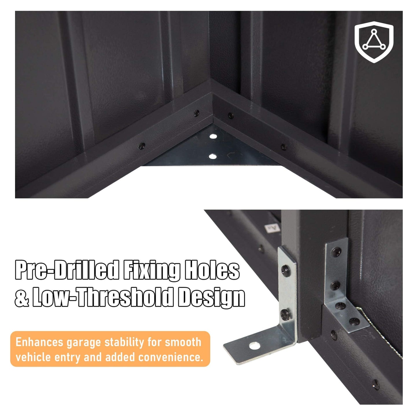 Extra-Large Outdoor Heavy-Duty Metal Garage Shed With Lockable Doors (SAK14093)