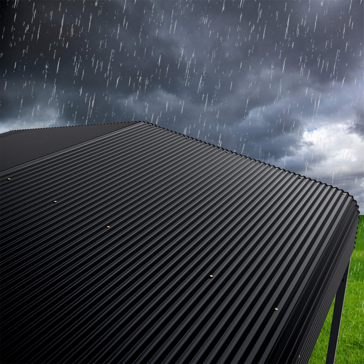 [12X20FT] Alora Heavy-Duty All-Weather Metal Carport With Reinforced Support Base (SAK97381)