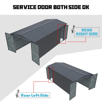 [13X20FT] Alora Extra-Large Premium Weather-Resistant Outdoor Multi-Purpose Utility Storage Shed (SAK84920)