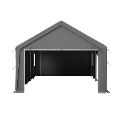 [13X26FT] Alora Heavy-Duty Carport Canopy With Roll-Up Doors And Windows (SAK14975)