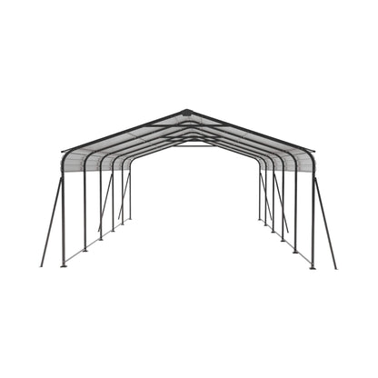 [13X26FT] Alora Heavy-Duty Weather-Resistant Outdoor Carport With Protective Film (SAK82451)