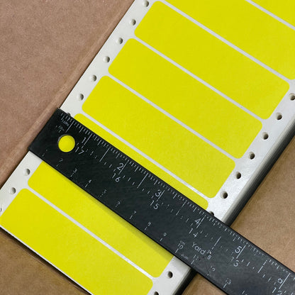 COMPULABEL (5000 PACK) Pin Fed Address Labels 3-1/2" x 15/16" Yellow DT-35-15-1