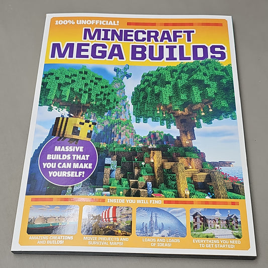 SCHOLASTIC Minecraft Mega Builds 100% Unofficial Paperback Book (New)