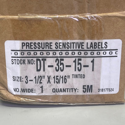 COMPULABEL (5000 PACK) Pin Fed Address Labels 3-1/2" x 15/16" Yellow DT-35-15-1