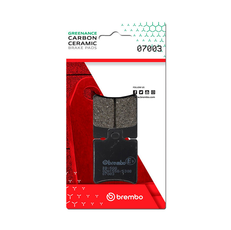 Brembo OE Piaggio Storm/Piaggio Tph/Piaggio Zip/Piaggio Typhoon Carbon Ceramic Brake Pad - Front 07003
