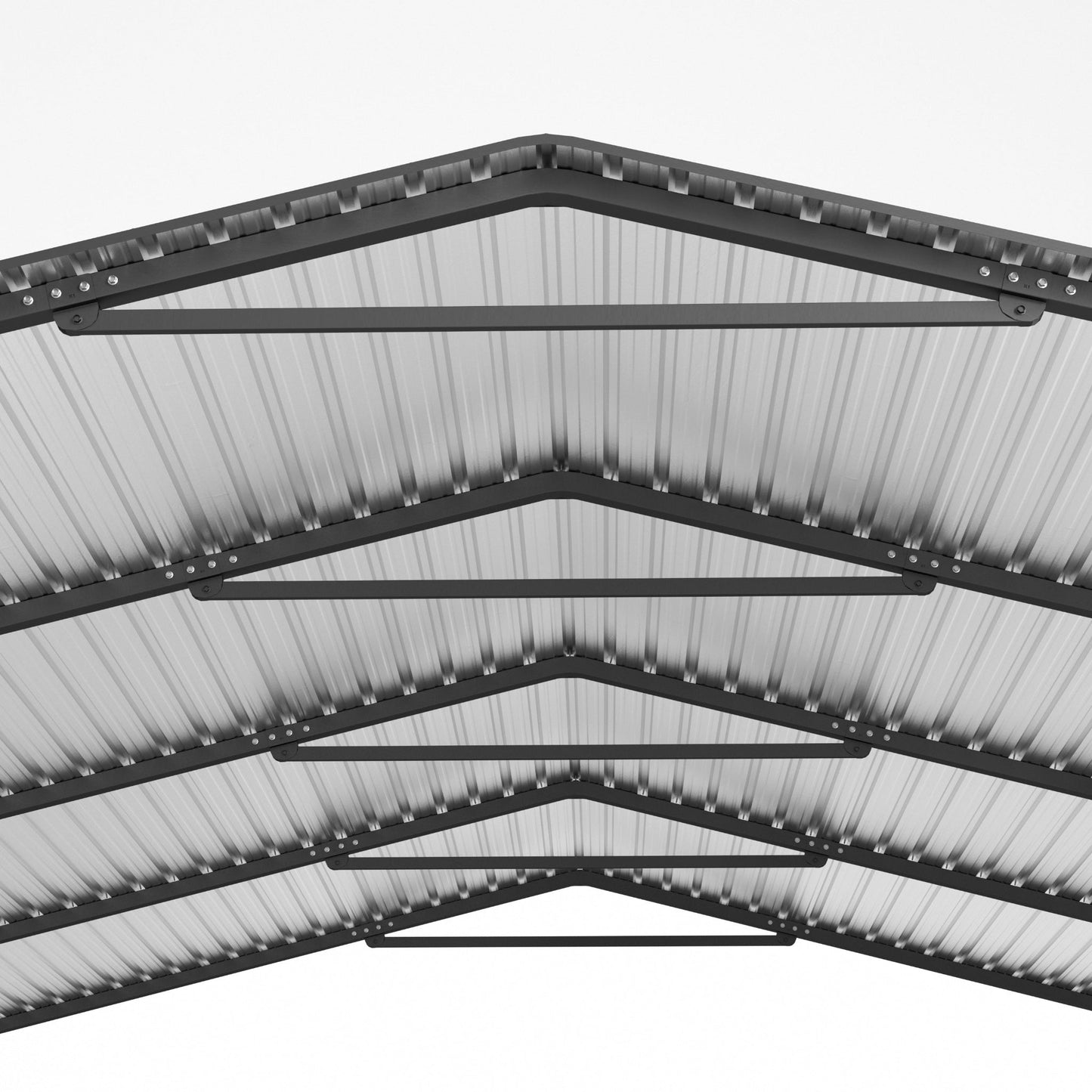 [20X20FT] Alora Extra Large Heavy-Duty Outdoor Metal Carport With Galvanized Steel Roof For Cars, Boats And Trucks (SAK75633)