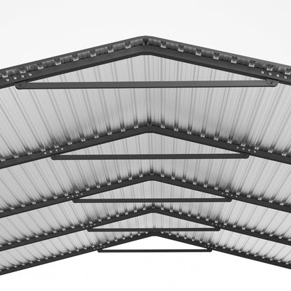 [20X20FT] Alora Extra Large Heavy-Duty Outdoor Metal Carport With Galvanized Steel Roof For Cars, Boats And Trucks (SAK75633)
