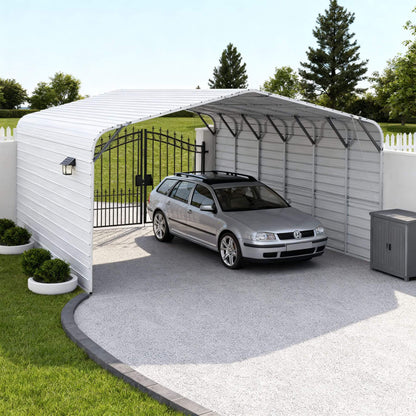 [20X30FT] Heavy-Duty Outdoor Galvanized Steel Carport (SAK21596)