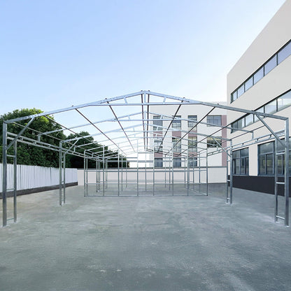 [23X46FT] Heavy-Duty Steel Garage Storage Shed With Reinforced Roof And 2 Doors (SAK29384)