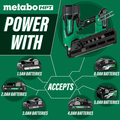 Metabo HPT NR1890DRSTM 18V MultiVolt™ Cordless 21 Degree 3-1/2" Plastic Strip Framing Nailer