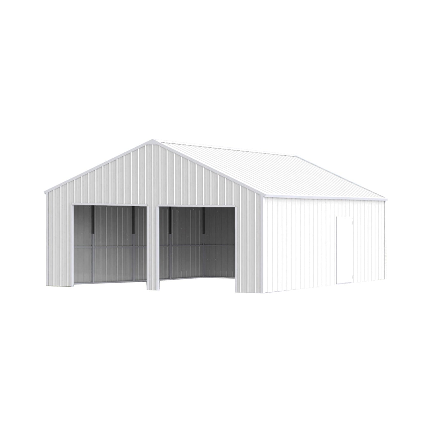 [25X33FT] Heavy-Duty Double Garage Galvanized Steel Barn Shed (SAK61234)