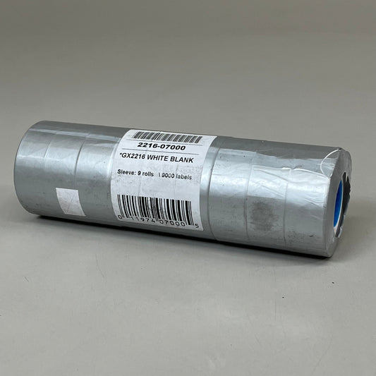 GARVEY (9 PACK, 9000 LABELS TOTAL) Blank Label 16mm x 22mm White 2216-07000