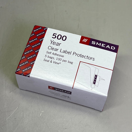 SMEAD (500 PACK) Seal & View Label Protectors 3-1/2" x 1-11/16" Clear  67600