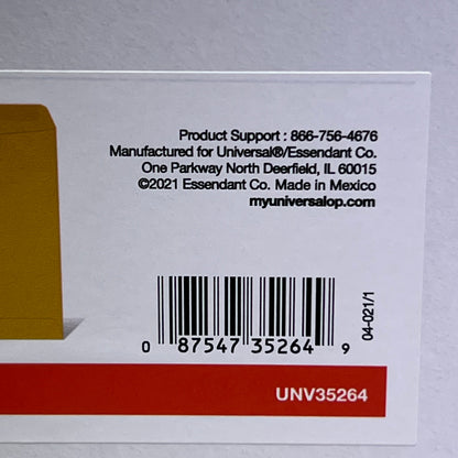 UNIVERSAL (200 ENVELOPES) Clasp Envelope Kraft #90 Yellow, UNV35264
