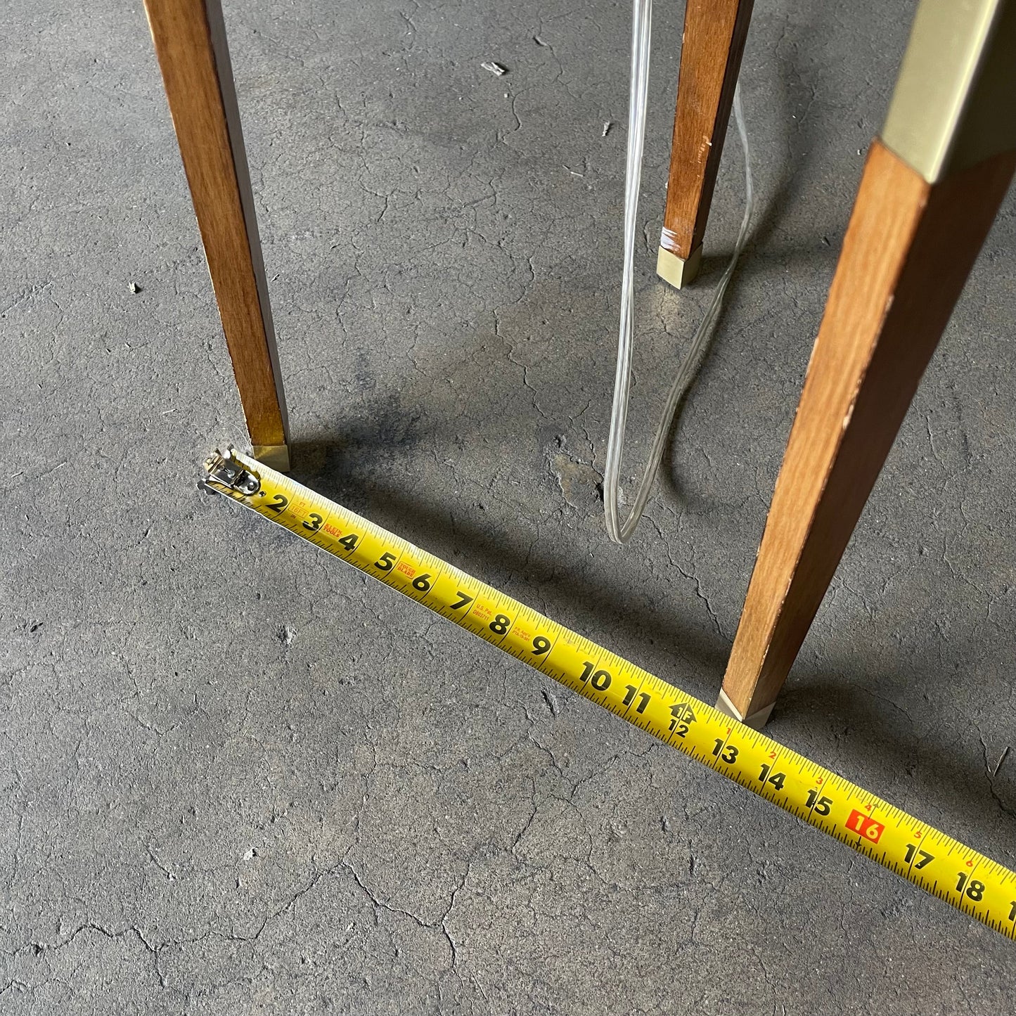 Vintage Wood Easel Lamp 61.5" x 13.5" x 13.5" Wood & Brass