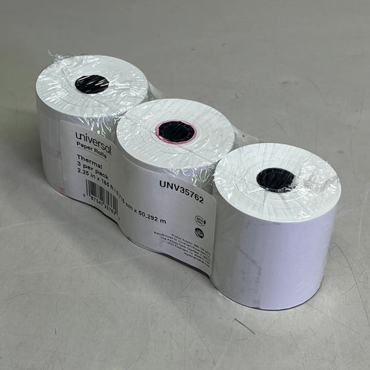 UNIVERSAL (5 PACK, 3 ROLLS EACH) Thermal Printing Paper 2.25" X 165' UNV35762