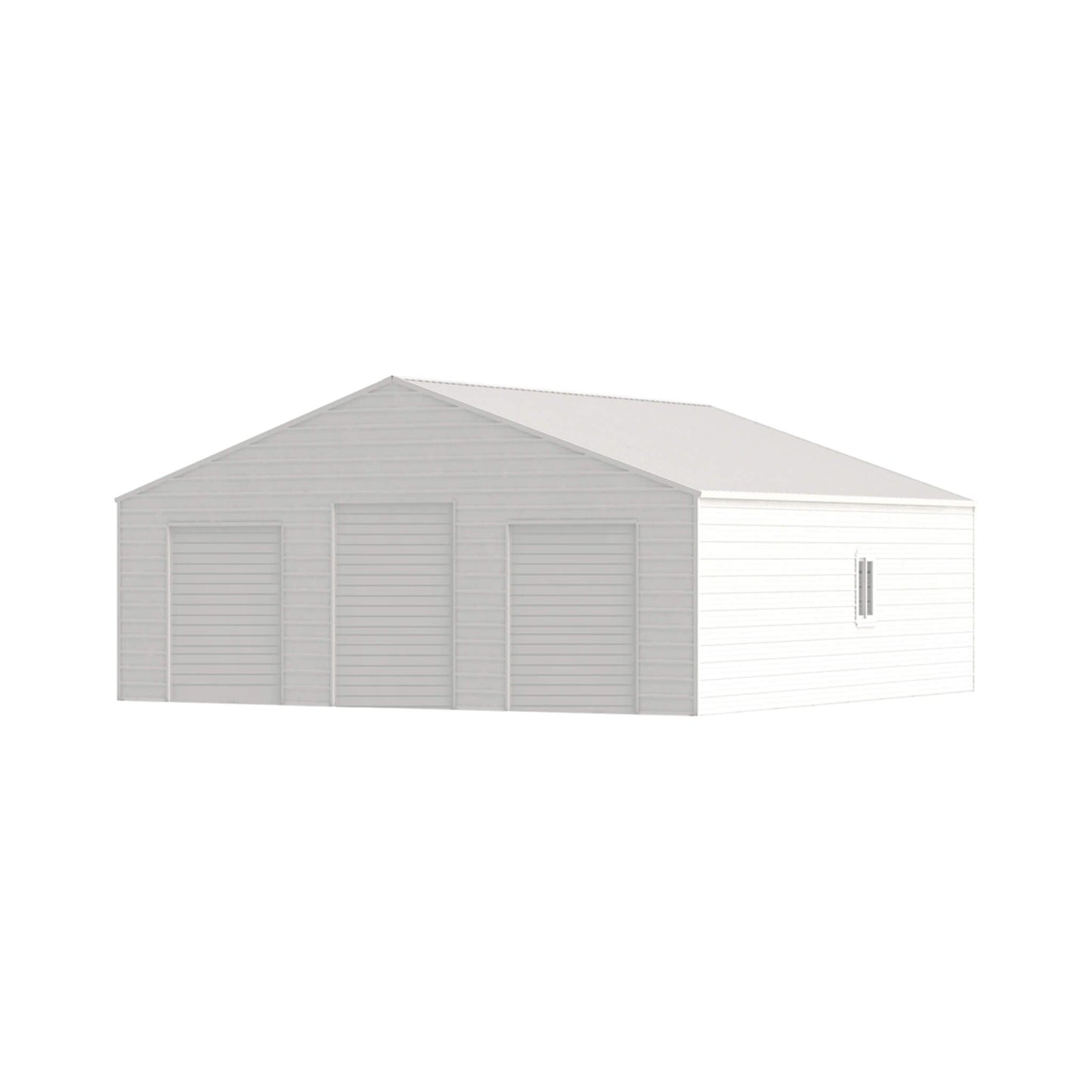 [39X39FT] Extra-Large Heavy-Duty Galvanized Steel Barn Building Shed With 3 Rolling Door Garages (SAK10234)